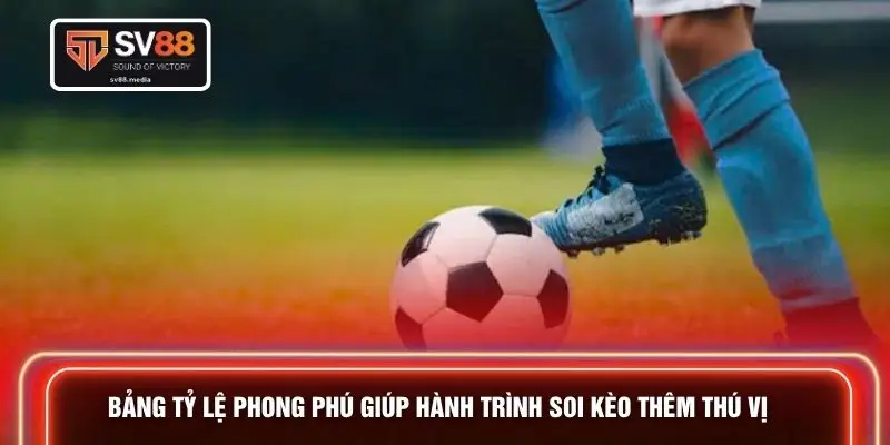 Bảng tỷ lệ phong phú giúp hành trình soi kèo thêm thú vị