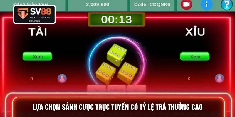 Lựa chọn sảnh cược trực tuyến có tỷ lệ trả thưởng cao