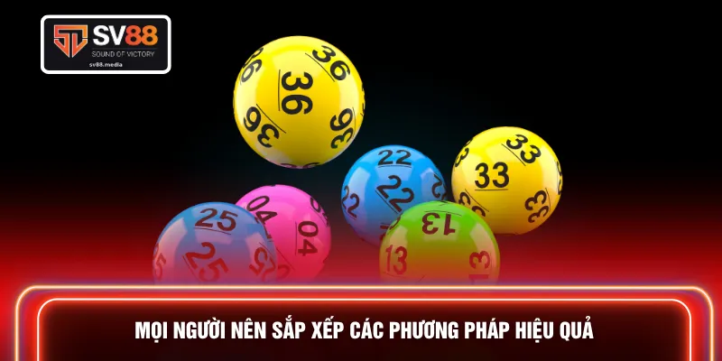 Mọi người nên sắp xếp các phương pháp hiệu quả
